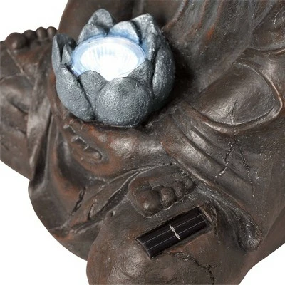 Promo 𧨠John Timberland Zen Outdoor Statue with Light Solar LED 19 1/2" High Sitting Buddha Sculpture for Yard Garden Patio Deck Home π 5 Promo 𧨠John Timberland Zen Outdoor Statue with Light Solar LED 19 1/2" High Sitting Buddha Sculpture for Yard Garden Patio Deck Home π - Image 3