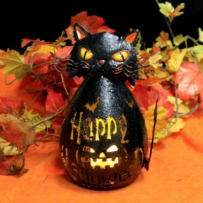 Cheap π Direct International π Halloween 10.0" π Halloween Figure W Led Light Cat Witch Luminary - Outdoor Sculptures And Statues π― 4 Cheap π Direct International π Halloween 10.0" π Halloween Figure W Led Light Cat Witch Luminary - Outdoor Sculptures And Statues π― - Image 2