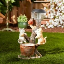 Wholesale 👍 Zingz & Thingz Zingz & Thingz 14" Polyresin Climbing Cats Solar Light Statue 😍 -Garden Decor Shop unnamed file 11621