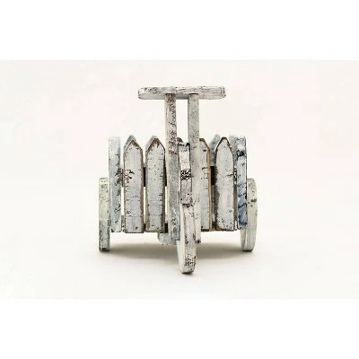 Wholesale π HI-LINE GIFT LTD 11" Wood Cart Planter White - Hi-Line Gift π 4 Wholesale π HI-LINE GIFT LTD 11" Wood Cart Planter White - Hi-Line Gift π - Image 2