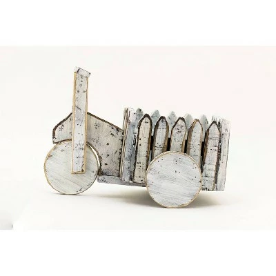 Wholesale π HI-LINE GIFT LTD 11" Wood Cart Planter White - Hi-Line Gift π 5 Wholesale π HI-LINE GIFT LTD 11" Wood Cart Planter White - Hi-Line Gift π - Image 3
