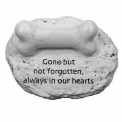 Promo ❤️ Home & Garden 1.25" Memorial 🐶 Dog Bone Sympathy Bereavement Roman, Inc - Outdoor Sculptures And Statues 🧨 -Garden Decor Shop unnamed file 11637