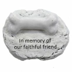 Promo ❤️ Home & Garden 1.25" Memorial 🐶 Dog Bone Sympathy Bereavement Roman, Inc - Outdoor Sculptures And Statues 🧨 -Garden Decor Shop unnamed file 11639