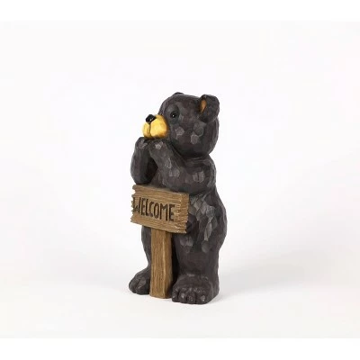 Brand new π₯ HI-LINE GIFT LTD 17.25" Polyresin Bear Leaning on Welcome Sign Outdoor Statue Black - Hi-Line Gift π 4 Brand new π₯ HI-LINE GIFT LTD 17.25" Polyresin Bear Leaning on Welcome Sign Outdoor Statue Black - Hi-Line Gift π - Image 2