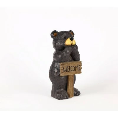 Brand new π₯ HI-LINE GIFT LTD 17.25" Polyresin Bear Leaning on Welcome Sign Outdoor Statue Black - Hi-Line Gift π 5 Brand new π₯ HI-LINE GIFT LTD 17.25" Polyresin Bear Leaning on Welcome Sign Outdoor Statue Black - Hi-Line Gift π - Image 3