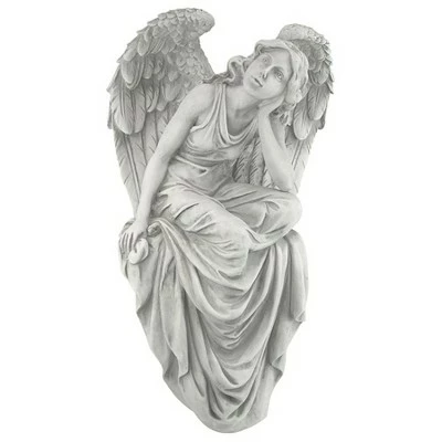 Hot Sale π€© Design Toscano Resting Grace Sitting Angel Sculpture - Large, Off-White π― 4 Hot Sale π€© Design Toscano Resting Grace Sitting Angel Sculpture - Large, Off-White π― - Image 2