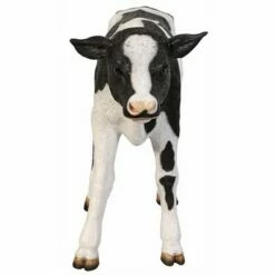New ⭐ Design Toscano Buttercup, The Life-Size Holstein Calf Dairy Cow Statue 👏