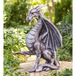 Cheap 🧨 Wind & Weather Large Indoor/Outdoor Medieval Dragon Statue 💯