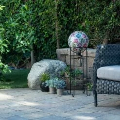 Promo 💯 Alpine Corporation Alpine 12" Mosaic Glass Gazing Globe Colorful Daisy With Mosaic Flower 🥰 -Garden Decor Shop unnamed file 11844