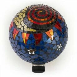 Promo 💯 Alpine Corporation Alpine 12" Mosaic Glass Gazing Globe Colorful Daisy With Mosaic Flower 🥰 -Garden Decor Shop unnamed file 11846