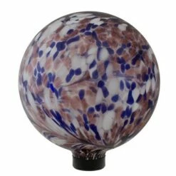Hot Sale ❤️ Northlight 10" Purple and White Swirl Designed Outdoor Garden Gazing Ball 👏 -Garden Decor Shop unnamed file 11869