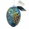 Best Pirce ⭐ Home & Garden 7.5" Matisse Blue Hanging Orb Oblong Yard Decor Echo Valley - Outdoor Sculptures And Statues 🥰 -Garden Decor Shop unnamed file 11870