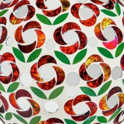 Hot Sale 🎁 Home & Garden 11.5" Pointsettia Mosaic Gazing Ball Flower Garden Yard Decor Evergreen Enterprises Inc - Outdoor Sculptures And Statues 👏