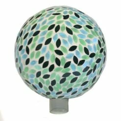Flash Sale 🥰 Home & Garden 11.0" Green Petals Gazing Ball Reflects Sunlight Evergreen Enterprises Inc - Outdoor Sculptures And Statues 🎉