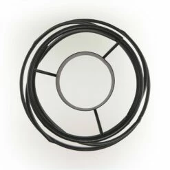 Promo 😍 8" x 9" Indoor/Outdoor Spiraling Metal Gazing Globe Stand Black - Alpine Corporation 🎁