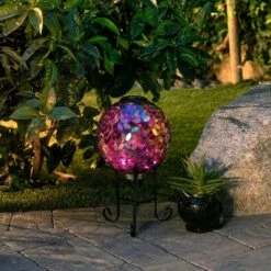 Promo ❤️ Alpine Corporation Alpine 11" Solar Mosaic Iron/Glass Gazing Globe with Stand Purple 🧨 -Garden Decor Shop unnamed file 11917