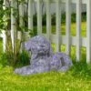 Best deal 🌟 10" x 9" Indoor/Outdoor Laying Puppy Magnesium Oxide Garden Statue Gray - Alpine Corporation ✔️ -Garden Decor Shop unnamed file 120