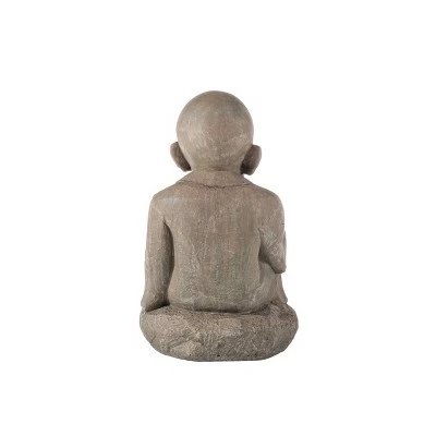 Flash Sale ✨ 19" Indoor/Outdoor Resin Wishing Buddha Garden Statue Brown - Alfresco Home LLC 🛒 5 Flash Sale ✨ 19" Indoor/Outdoor Resin Wishing Buddha Garden Statue Brown - Alfresco Home LLC 🛒 - Image 4