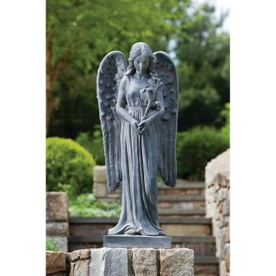 Flash Sale ⌛ 37" Indoor/Outdoor Resin Standing Angel Garden Statue Gray - Alfresco Home LLC 🧨 2 Flash Sale ⌛ 37" Indoor/Outdoor Resin Standing Angel Garden Statue Gray - Alfresco Home LLC 🧨
