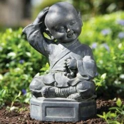 Flash Sale 🎉 13.75" Indoor/Outdoor Resin Dreaming Buddha Garden Statue Brown - Alfresco Home LLC 🎁 -Garden Decor Shop unnamed file 12015