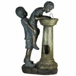 Hot Sale 🎉 Northlight 31" Children at the Fountain Outdoor Patio Garden Water Fountain - Bronze/Black 😀 -Garden Decor Shop unnamed file 12025