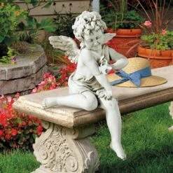 New 🔔 Design Toscano Peaceful Presence Angel Sitter Garden Statue - Off-White ⭐ -Garden Decor Shop unnamed file 12083