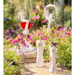 Promo ✔️ Wind & Weather Angel with Flowers Statue 🎉 -Garden Decor Shop unnamed file 12100