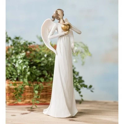 New β€οΈ Wind & Weather Angel with Heart Indoor/Outdoor Sculpture π 2 New β€οΈ Wind & Weather Angel with Heart Indoor/Outdoor Sculpture π