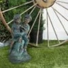 Best Pirce 💯 Alpine Corporation 15" Polyresin Boy and Girl Reading Statue Bronze 🛒 -Garden Decor Shop unnamed file 12126
