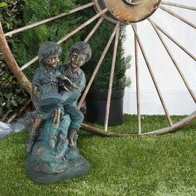 Best Pirce π― Alpine Corporation 15" Polyresin Boy and Girl Reading Statue Bronze π 3 Best Pirce π― Alpine Corporation 15" Polyresin Boy and Girl Reading Statue Bronze π