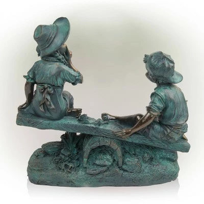 Brand new π Alpine Corporation 14" Indoor/Outdoor Girl and Boy Playing on Teeter Totter Statue Yard Décor Bronze π 5 Brand new π Alpine Corporation 14" Indoor/Outdoor Girl and Boy Playing on Teeter Totter Statue Yard Décor Bronze π - Image 4