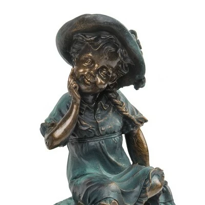 Brand new π Alpine Corporation 14" Indoor/Outdoor Girl and Boy Playing on Teeter Totter Statue Yard Décor Bronze π 6 Brand new π Alpine Corporation 14" Indoor/Outdoor Girl and Boy Playing on Teeter Totter Statue Yard Décor Bronze π - Image 5