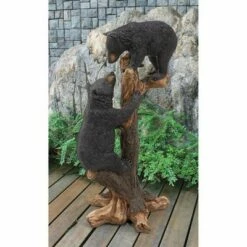 Deals ๐ Design Toscano Climbing Cubs Black Bear Statue - Black ๐