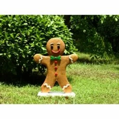 Best Pirce 😉 HI-LINE GIFT LTD 27" Polyresin Gingerbread Boy 🎄 Christmas Statue Brown - Hi-Line Gift 🧨 -Garden Decor Shop unnamed file 12186