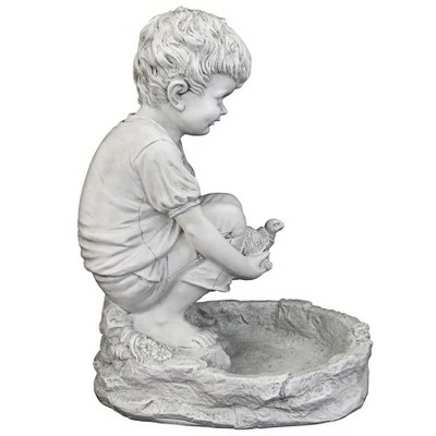Brand new π Design Toscano Tommy At The Turtle Pond Little Boy Statue - Gray π 6 Brand new π Design Toscano Tommy At The Turtle Pond Little Boy Statue - Gray π - Image 5
