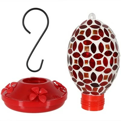 Best reviews of π― Sunnydaze Decor Sunnydaze Outdoor Garden Patio Oval Glass with Mosaic Flower Design Hummingbird Feeder - 18 oz - 7" - Red β¨ 4 Best reviews of π― Sunnydaze Decor Sunnydaze Outdoor Garden Patio Oval Glass with Mosaic Flower Design Hummingbird Feeder - 18 oz - 7" - Red β¨ - Image 3