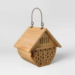 Hot Sale 😍 Smith & Hawken 9.6" Iron/Wood Hanging Insect House Brown - Smith & Hawken™ 😀 -Garden Decor Shop unnamed file 12336