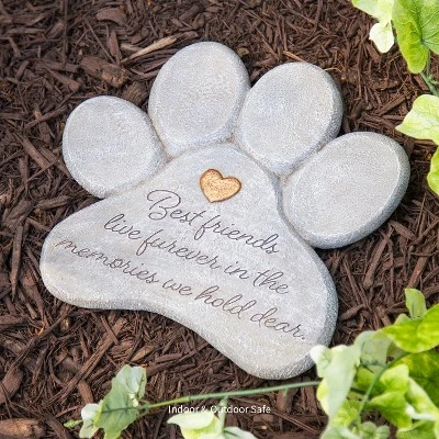 Best Pirce ๐ Evergreen 11" Paw Shaped Pet Memorial Garden Stone, Best Friends Live Forever ๐คฉ 8 Best Pirce ๐ Evergreen 11" Paw Shaped Pet Memorial Garden Stone, Best Friends Live Forever ๐คฉ - Image 6