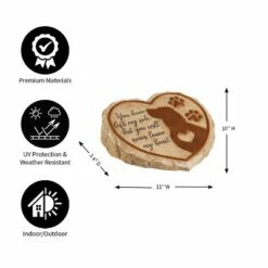 Wholesale 🎉 Evergreen 11" Heart Shaped Pet Memorial Garden Stone, 🦮 Dog Silhouette 💯 -Garden Decor Shop unnamed file 12443