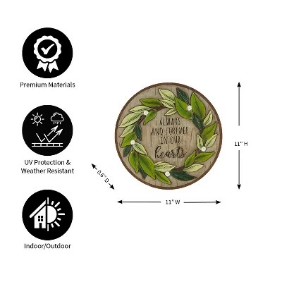 Budget ๐ Evergreen 10.75" Memorial Garden Stone, Wreath ๐งจ 5 Budget ๐ Evergreen 10.75" Memorial Garden Stone, Wreath ๐งจ - Image 3