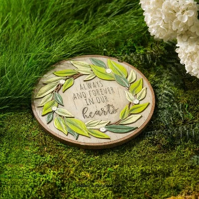 Budget ๐ Evergreen 10.75" Memorial Garden Stone, Wreath ๐งจ 8 Budget ๐ Evergreen 10.75" Memorial Garden Stone, Wreath ๐งจ - Image 6
