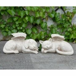 Best deal 👍 Napco Resin Sleeping Puppy 🐕 Dog with Angel Wings Pet Memorial Indoor/Outdoor Statue for Lawn and Garden, 9.75 x 4 x 5 Inches, Grey 🥰