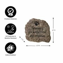 Discount 🎁 Evergreen Stepping Stone, in Memory of a Faithful Friend and Companion 😍 -Garden Decor Shop unnamed file 12488