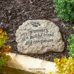 Discount 🎁 Evergreen Stepping Stone, in Memory of a Faithful Friend and Companion 😍 -Garden Decor Shop unnamed file 12491