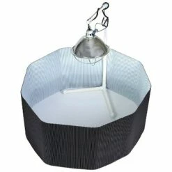 Promo π― Little Giant Farm Chick/Chicken/Hen/Pullet Brooder Round Plastic Nesting Box Set Kit with Adjustable Stand, Black π