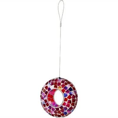 Outlet β Sunnydaze Decor Sunnydaze Outdoor Garden Patio Round Glass with Mosaic Design Hanging Fly-Through Bird Feeder - 6" - Crimson π― 7 Outlet β Sunnydaze Decor Sunnydaze Outdoor Garden Patio Round Glass with Mosaic Design Hanging Fly-Through Bird Feeder - 6" - Crimson π― - Image 5