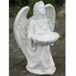 Best Pirce π Northlight 19.75" Angel with Shell Religious Outdoor Patio Garden Statue Bird Feeder - White π