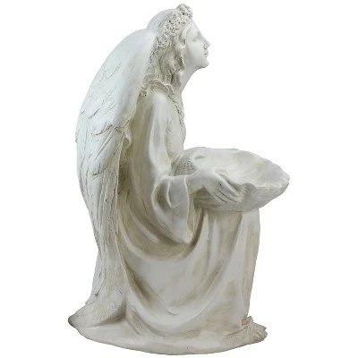 Best Pirce π Northlight 19.75" Angel with Shell Religious Outdoor Patio Garden Statue Bird Feeder - White π 6 Best Pirce π Northlight 19.75" Angel with Shell Religious Outdoor Patio Garden Statue Bird Feeder - White π - Image 4