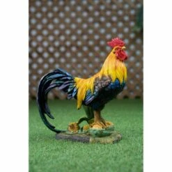 Best Sale 🎉 HI-LINE GIFT LTD 14" Polyresin Standing Rooster on Corn Statue - Hi-Line Gift 🌟 -Garden Decor Shop unnamed file 1258