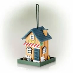 Hot Sale 😍 Alpine Corporation 9" Wood Hanging Outdoor Café Bird Feeder 😉 -Garden Decor Shop unnamed file 12608
